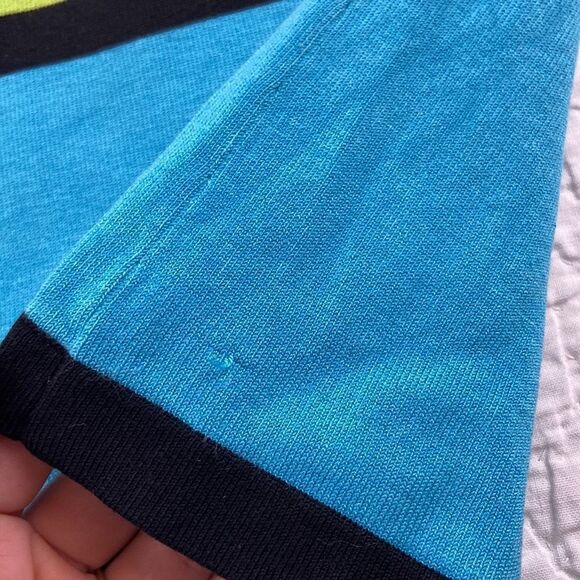 Vintage Studio G Silk Blend Colorblock Quarter Sleeve Shirt size Medium - Picture 3 of 6